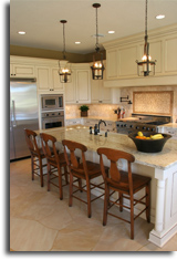Kitchen with electrical and lighting systems